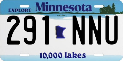 MN license plate 291NNU
