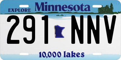 MN license plate 291NNV