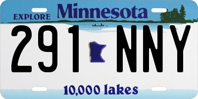 MN license plate 291NNY
