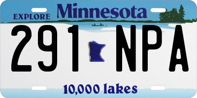 MN license plate 291NPA