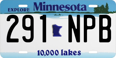 MN license plate 291NPB