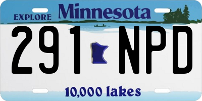 MN license plate 291NPD