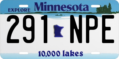 MN license plate 291NPE