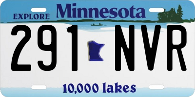 MN license plate 291NVR