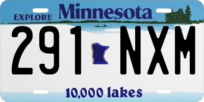 MN license plate 291NXM