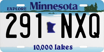 MN license plate 291NXQ