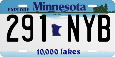 MN license plate 291NYB
