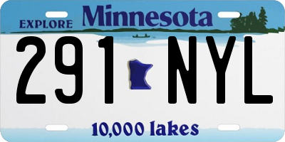 MN license plate 291NYL