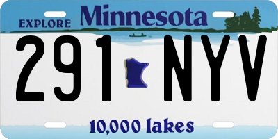 MN license plate 291NYV