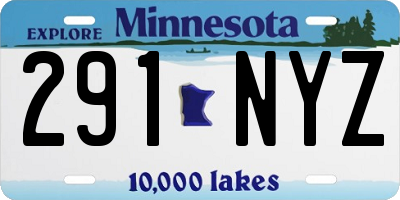 MN license plate 291NYZ