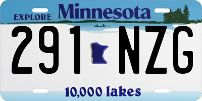 MN license plate 291NZG