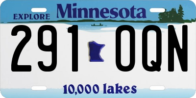 MN license plate 291OQN