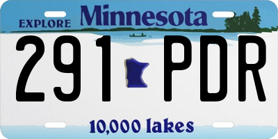 MN license plate 291PDR