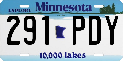 MN license plate 291PDY