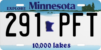MN license plate 291PFT