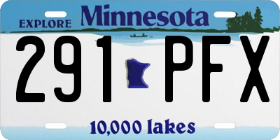 MN license plate 291PFX