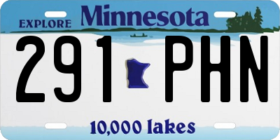 MN license plate 291PHN