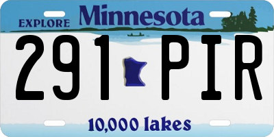 MN license plate 291PIR