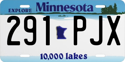 MN license plate 291PJX