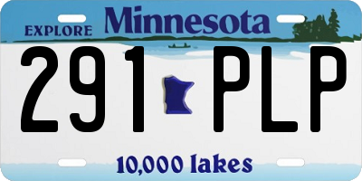 MN license plate 291PLP