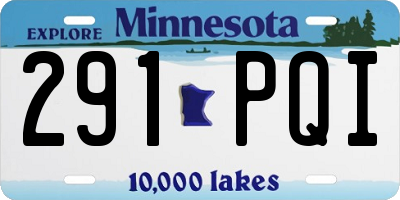 MN license plate 291PQI
