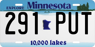 MN license plate 291PUT