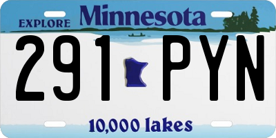 MN license plate 291PYN