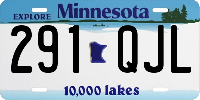 MN license plate 291QJL