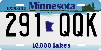 MN license plate 291QQK