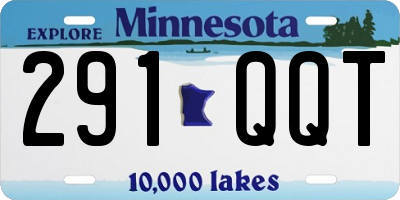 MN license plate 291QQT