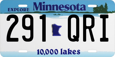 MN license plate 291QRI