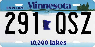 MN license plate 291QSZ
