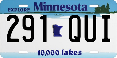 MN license plate 291QUI