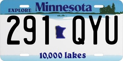 MN license plate 291QYU