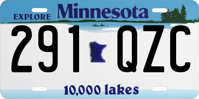 MN license plate 291QZC