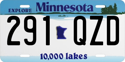 MN license plate 291QZD