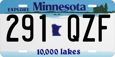 MN license plate 291QZF