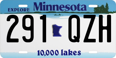MN license plate 291QZH