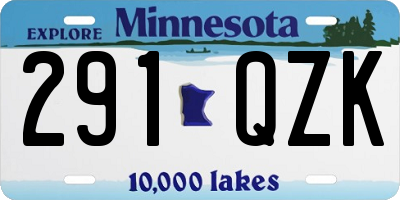 MN license plate 291QZK