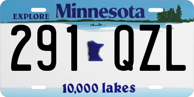 MN license plate 291QZL