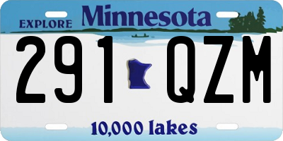 MN license plate 291QZM