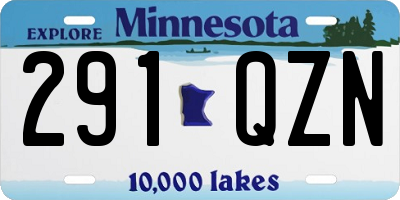 MN license plate 291QZN