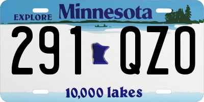 MN license plate 291QZO