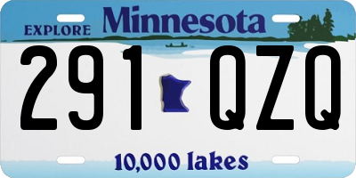 MN license plate 291QZQ