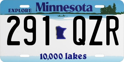 MN license plate 291QZR