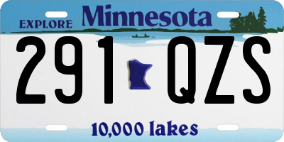 MN license plate 291QZS