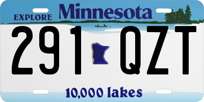 MN license plate 291QZT