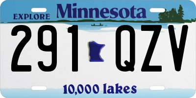 MN license plate 291QZV