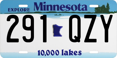 MN license plate 291QZY
