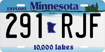MN license plate 291RJF